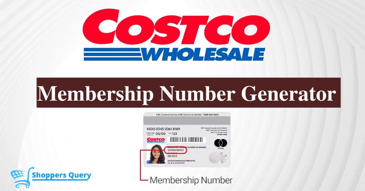 Costco Membership Number Generator